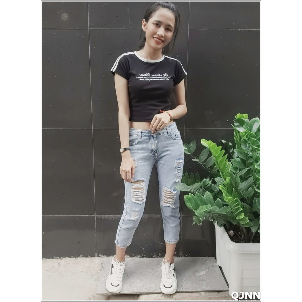 Quần jean nữ baggy rách 3028 b2-11