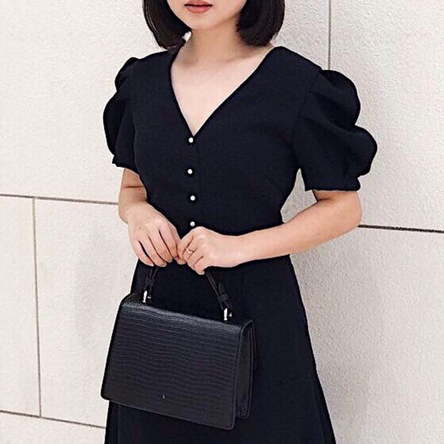 [HCM]Đầm đen basic form nhỏ (kèm hình thật)