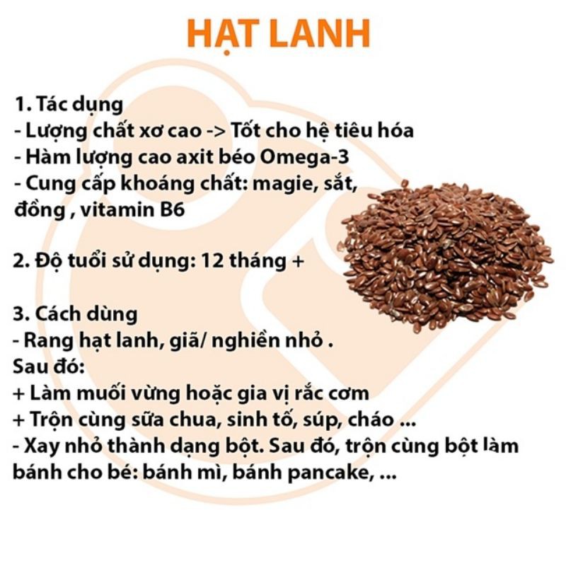 1kg Hạt lanh sạch nhập khẩu Canada