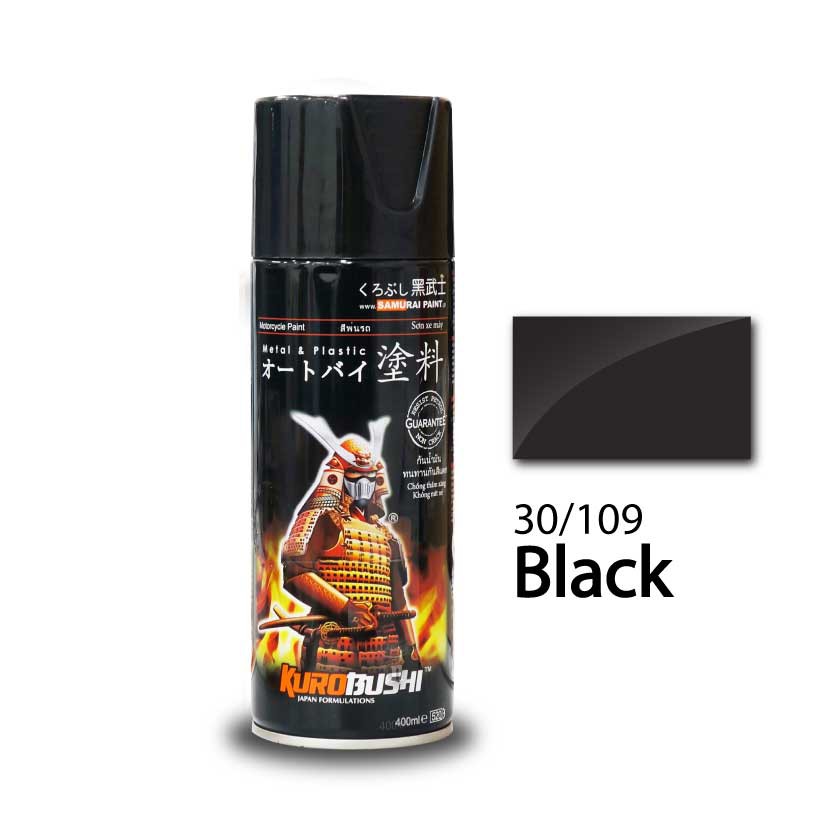 [HCM]Samurai 109 _ Chai sơn xịt sơn xe máy màu đen bóng _ Black