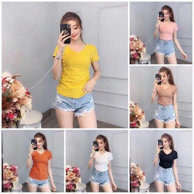 ÁO PHÔNG CỔ TIM FORM ÔM