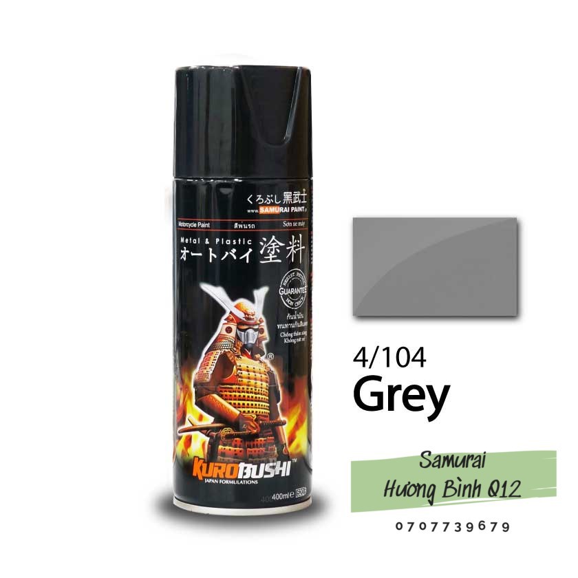 Samurai 104 - Sơn Xịt Xe Máy màu Xám xi măng samurai 4/104