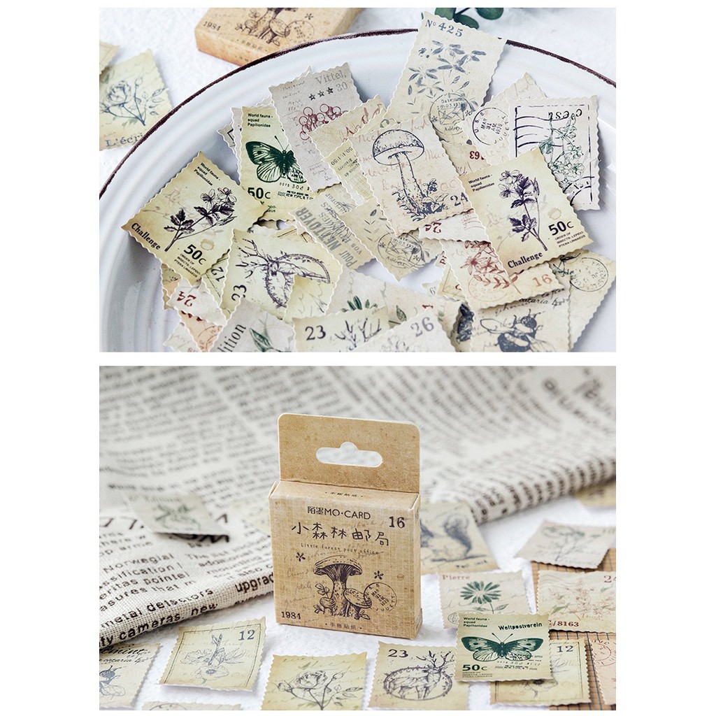 Bộ Sticker / Hình dán Kiểu Dáng Hình Lá Tem (46 Hình)