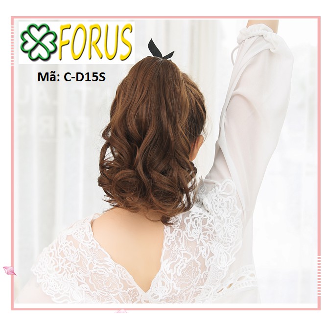 Tóc giả nữ cột xoăn đuôi 38cm