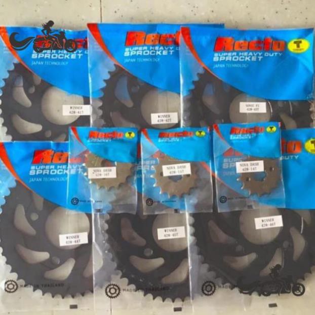 Nhông 14T 15T 16T - Dĩa 38T 39T 40T 41T 42T 43T 44T 45T 46T Recto - Thailand Honda Winner - Sonic - CBR150