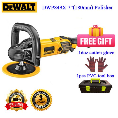 EHARDWARE ⚒ DEWALT DWP849X 7" (180MM) Heavy Duty Car Polisher (1250Watt