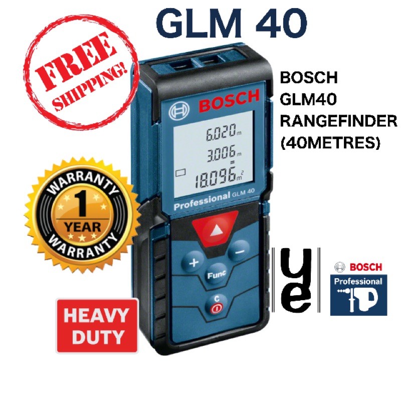 BOSCH LASER GLM 40 RANGEFINDER (40 METRES) -1 YEAR WARRANTY | Lazada