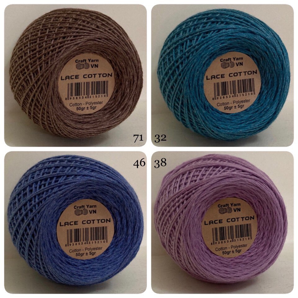 SỢI LACE COTTON BẢNG MÀU 2