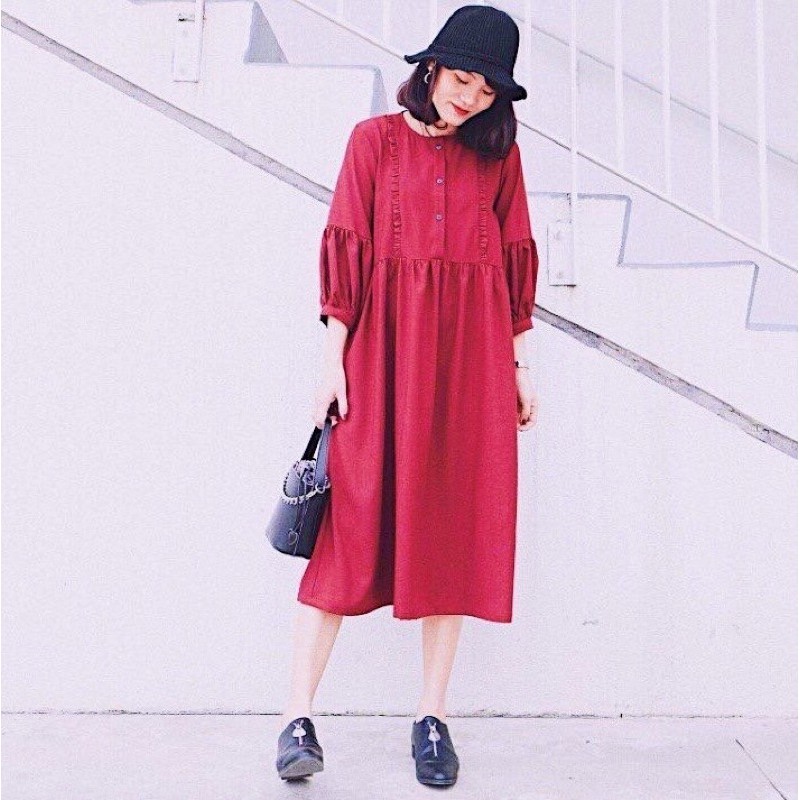 Babydoll đỏ form dài