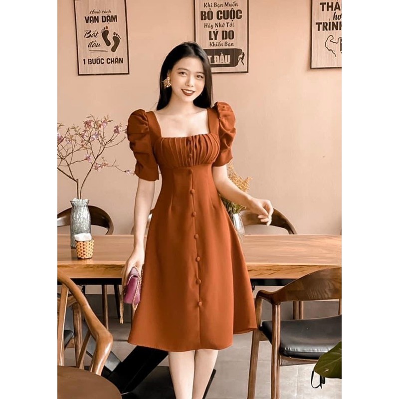 [HCM]Đầm xếp li ngực 2 màu (kèm hình thật)
