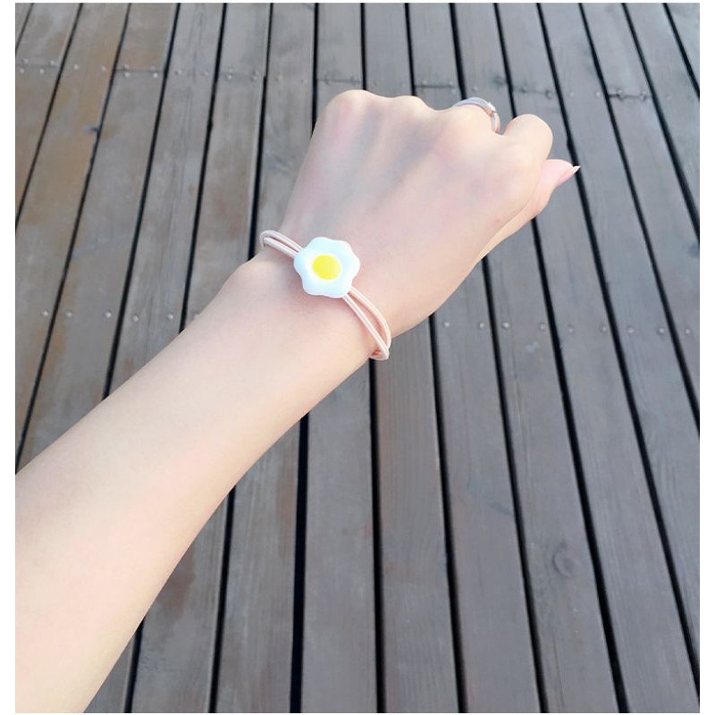 [Giá tốt] Dây thun cột tóc hình trứng ốp la dễ thương (5 màu)