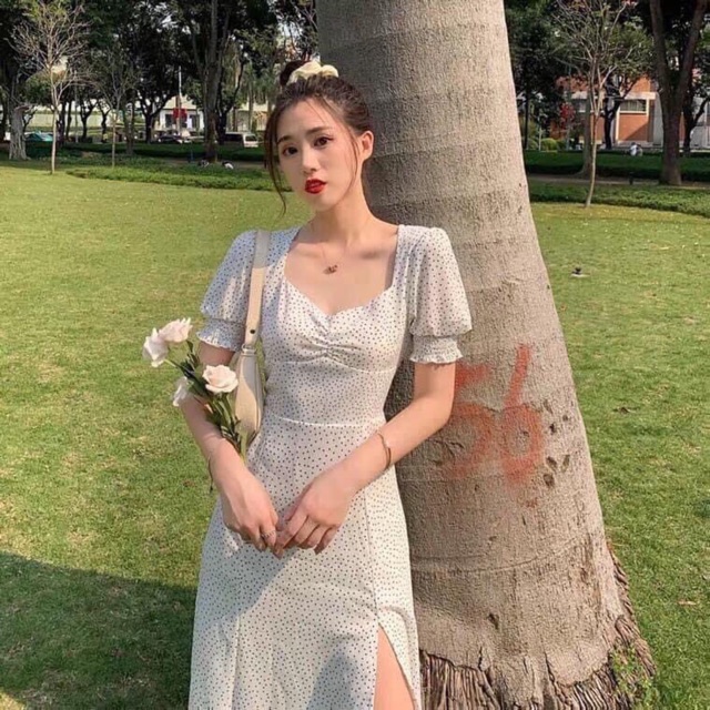 [HCM]Đầm bi rối nhúng ngực (kèm hình thật)