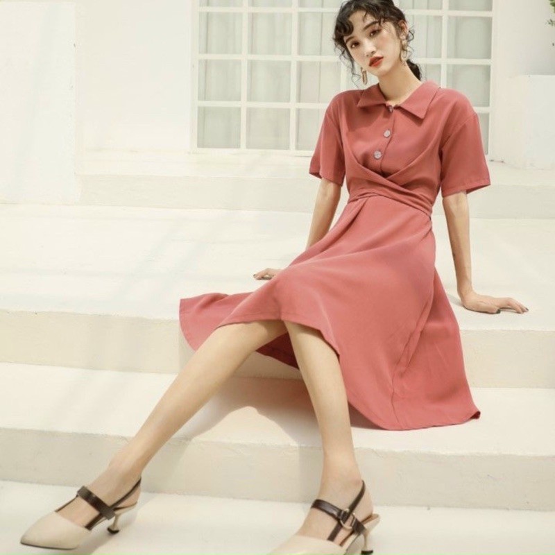 [HCM]Đầm sm chéo dây 3 màu