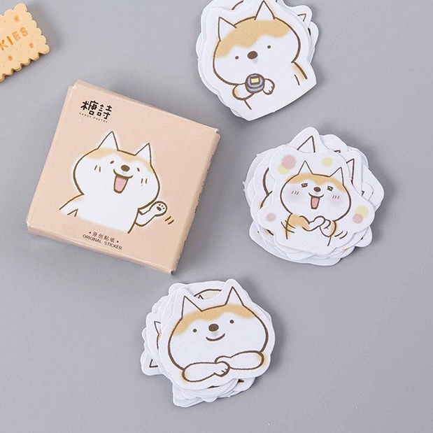 Bộ sticker/ Hình dán Chú Cún Chibi