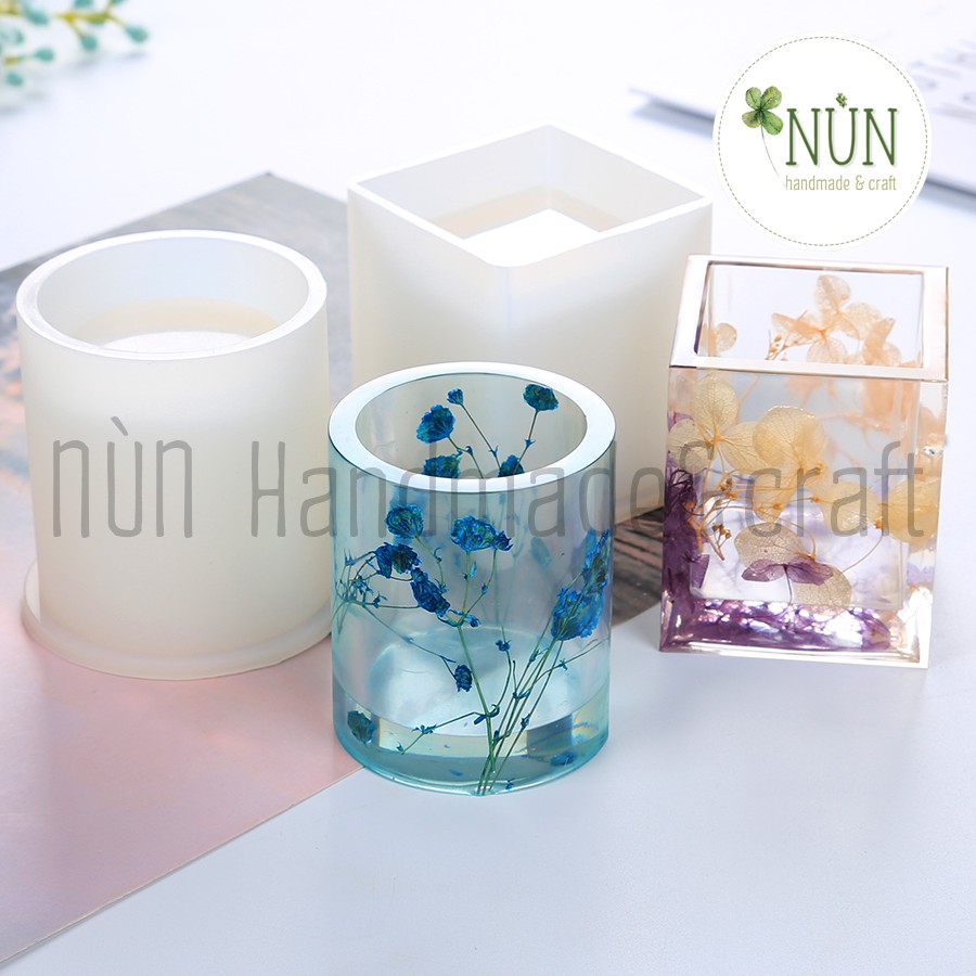 Khuôn Silicon Làm Ống Đựng Bút Handmade