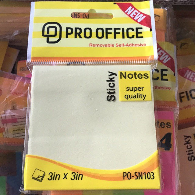 Giấy Nhớ Vàng 2x3in/3x3in/3x4in (1 tập)