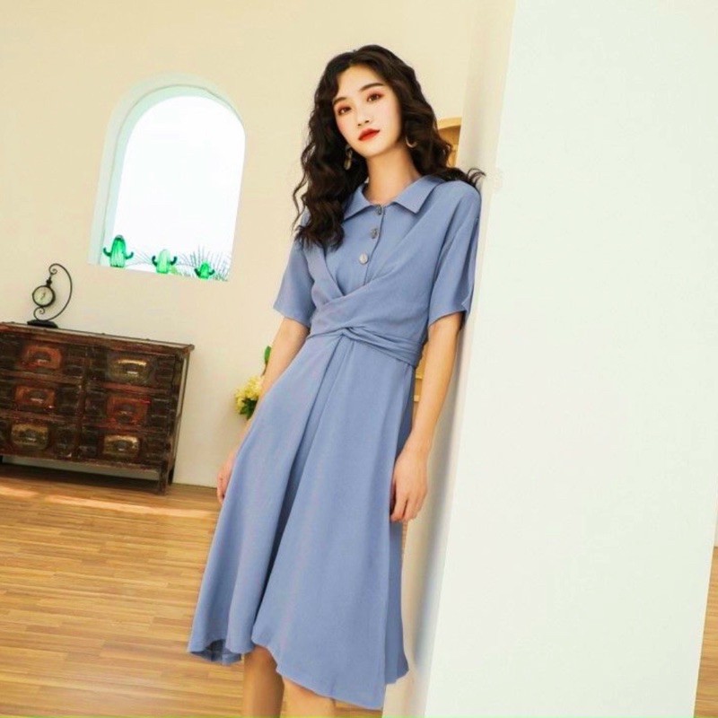 [HCM]Đầm sm chéo dây 3 màu