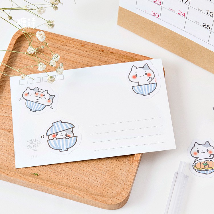 Bộ sticker/ Hình dán Mèo Dễ Thương (45 Hình)