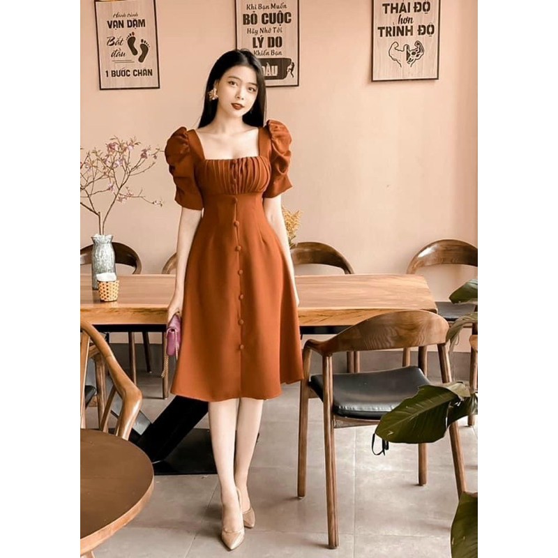 [HCM]Đầm xếp li ngực 2 màu (kèm hình thật)