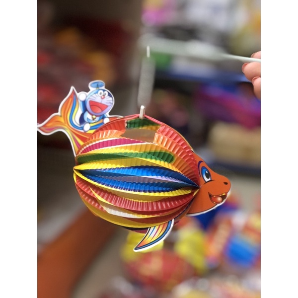 Set 4 lồng đèn giấy cỡ bé (đường kính mép ngoài 15cm)