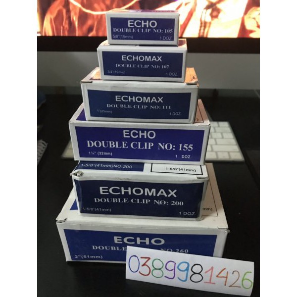 Hộp 12 chiếc kẹp bướm echo/ echomax 15-19-25-32-41-51mm