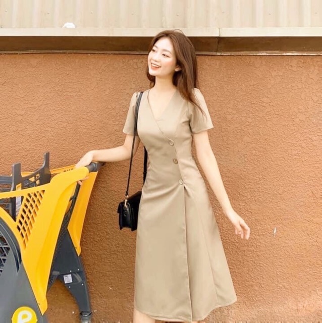 [HCM]Đầm trắng nút dừa (kèm hình thật)