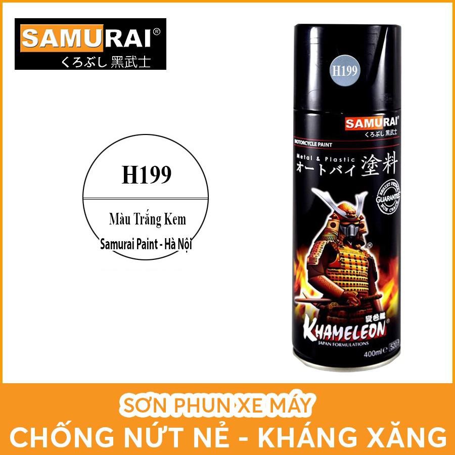 [HCM]H199 _ Sơn xit Samurai H199 màu trắng kem