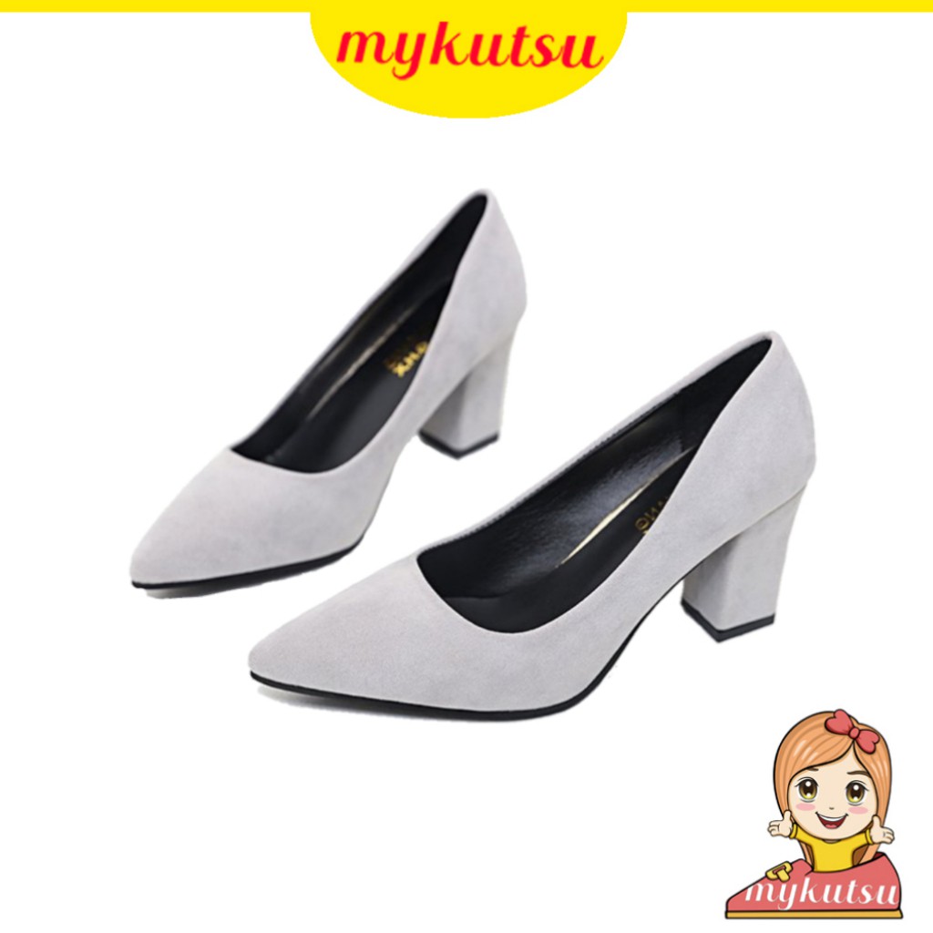 MYKUTSU Elena Women Midi Heels (Plus Size 34-42) Lazada