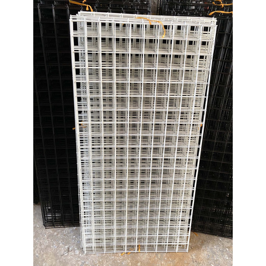 Tấm lưới sắt treo phụ kiện sợi 2,5 ly, kích thước 50x100cm - khung lưới sơn tĩnh điện