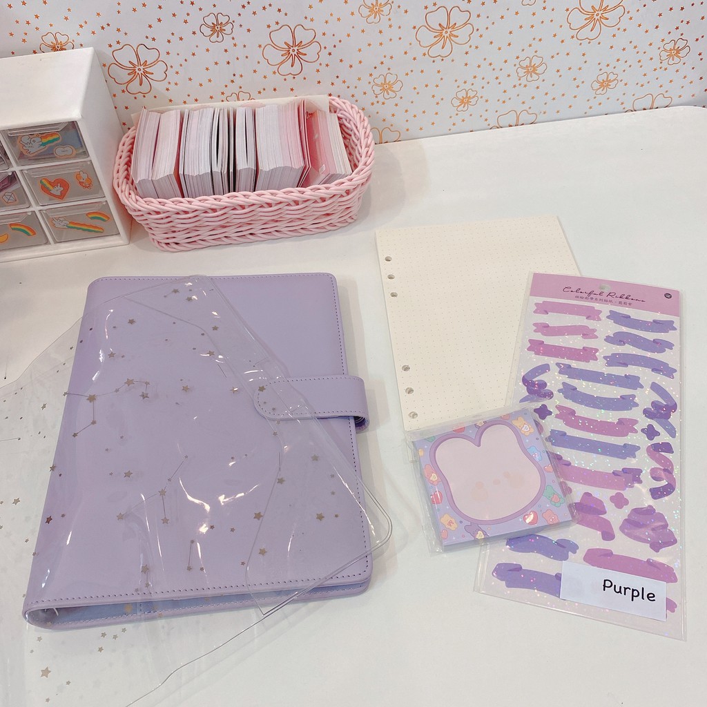 SỔ CÒNG BÌA DA PASTEL PLANNER A5 A6