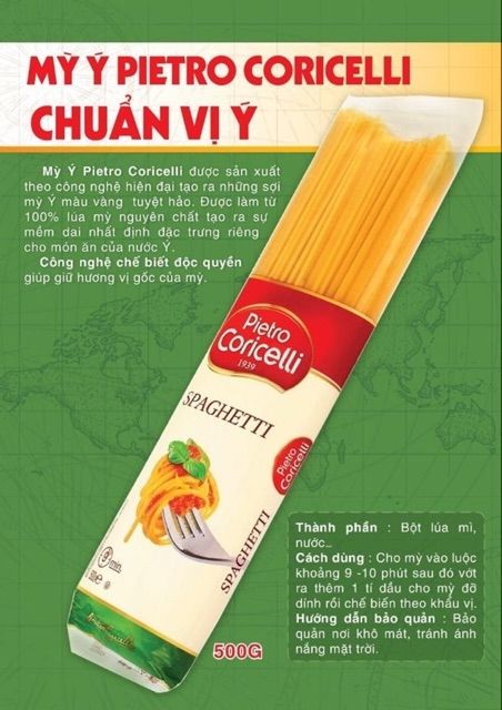 500g mỳ ý Spaghetti Pietro Chuẩn vị ý