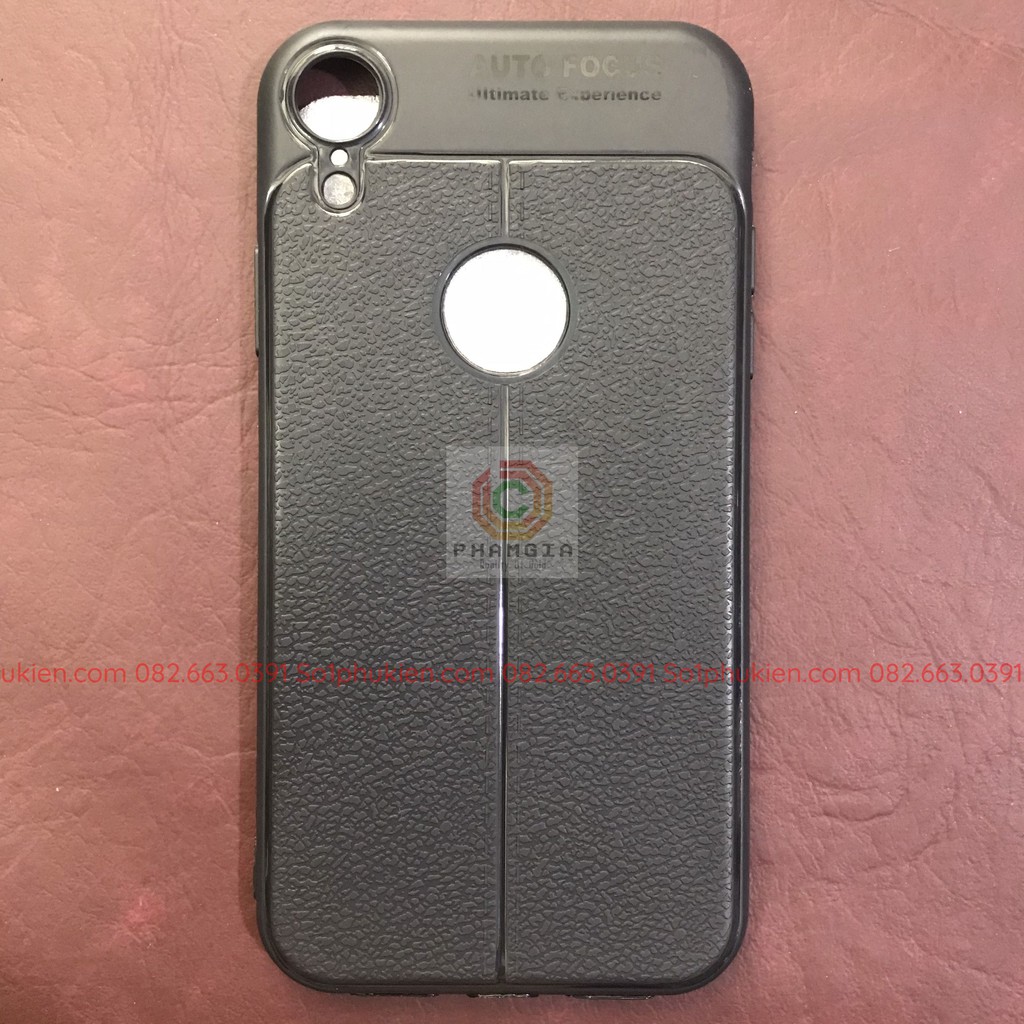 Ốp lưng Iphone XR giả da auto focus bảo vệ mặt lưng máy