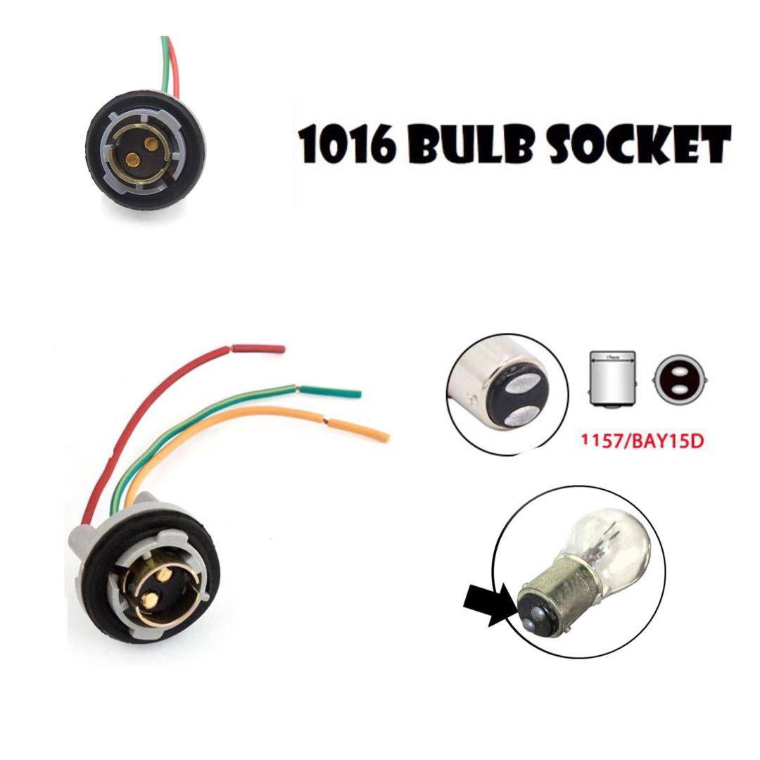 Universal Pigtail Wire Female Socket 1157 U Two Harness DRL Light Bulb ...