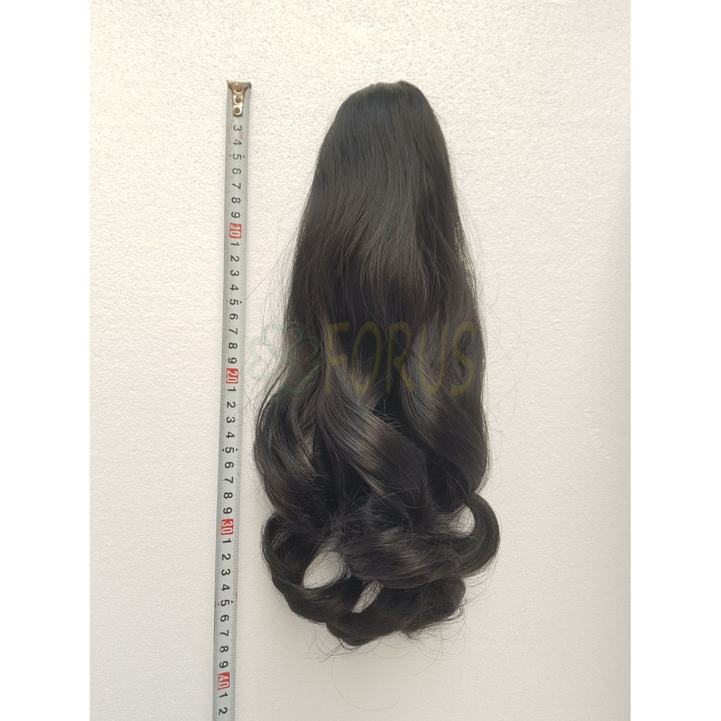 Tóc giả kẹp ngoạm N52 dài 36-38cm 💖FREESHIP💖 quặm xoăn tóc giả nữ, kẹp ngoạm tóc giả nữ, tóc giả nữ kẹp ngoạm xoăn lửng