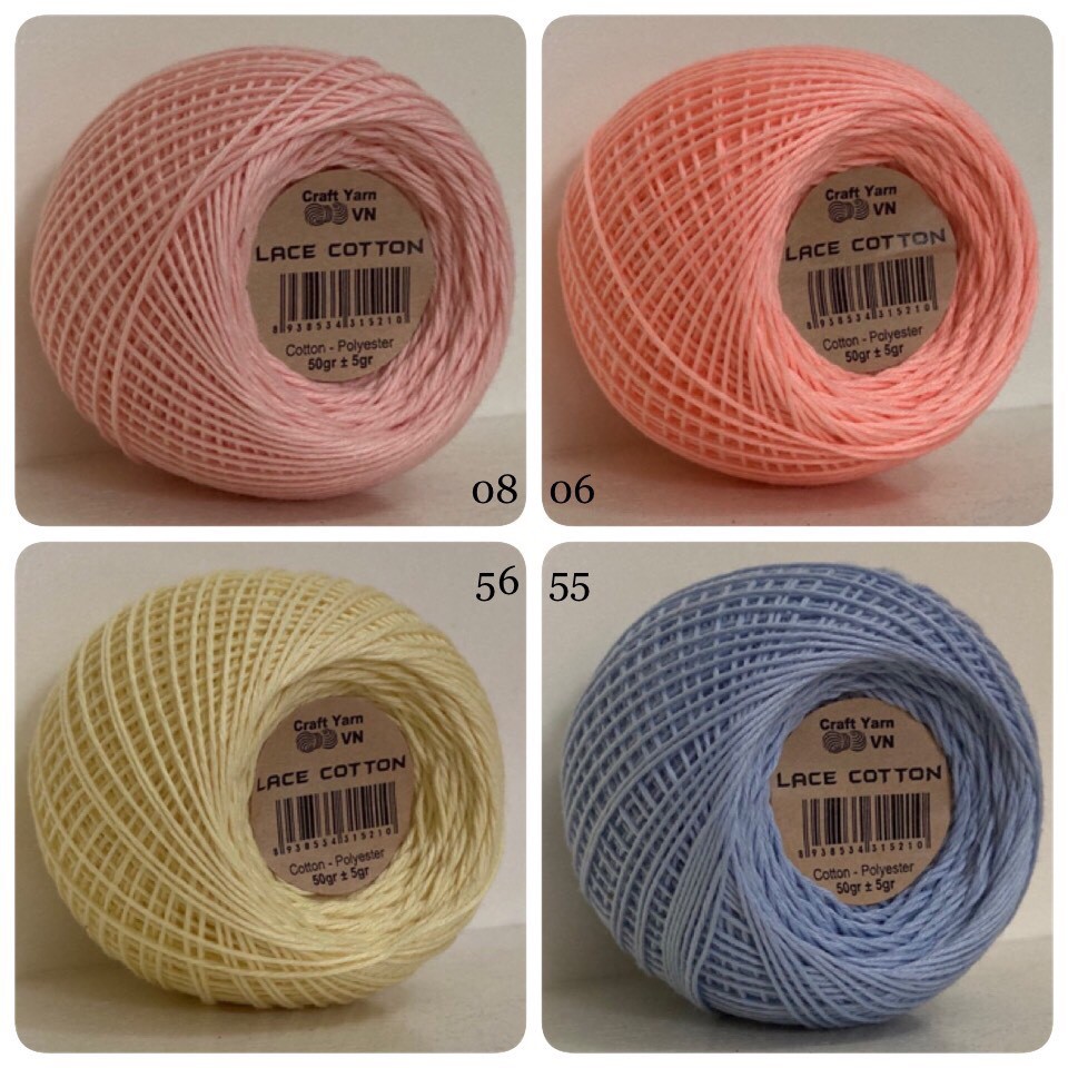 SỢI LACE COTTON BẢNG MÀU 2