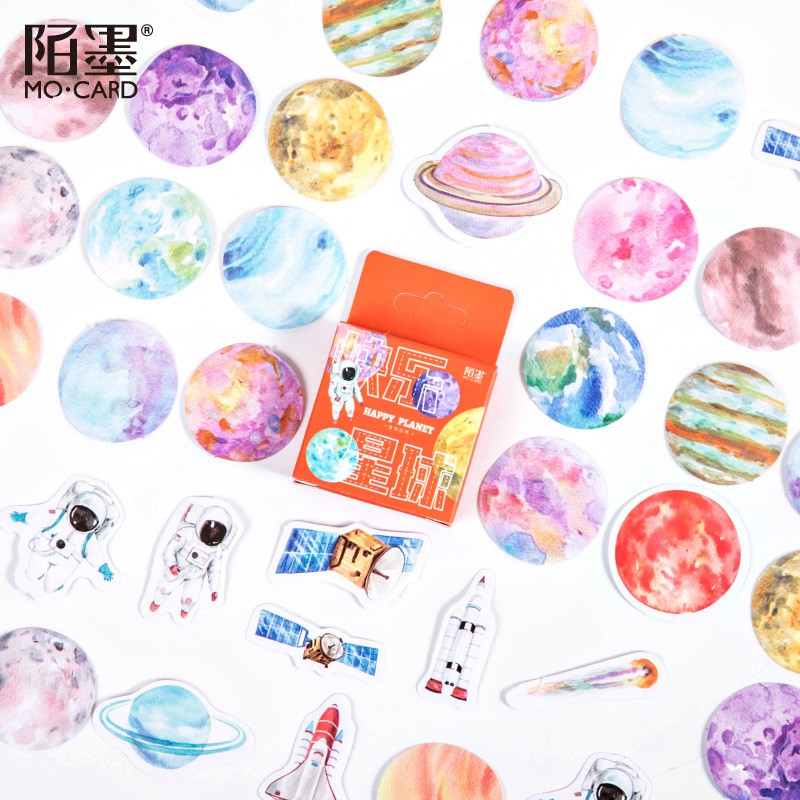 Bộ sticker/ Hình dán vũ trụ và phi hành gia