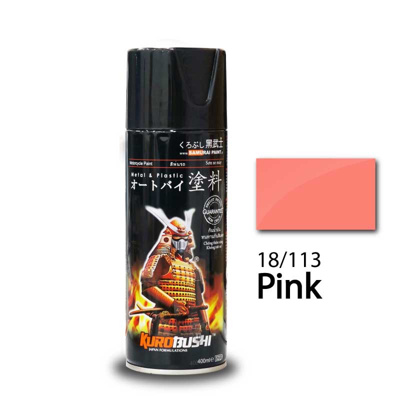 Samurai 113 _ Chai sơn xịt sơn xe máy màu hồng ( Pink ) 18/113