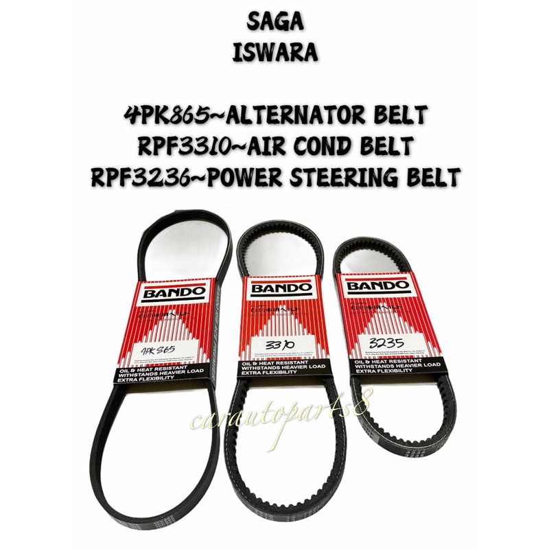 PROTON SAGA ISWARA FAN BELT, ALTERNATOR BELT, AIR COND BELT Lazada
