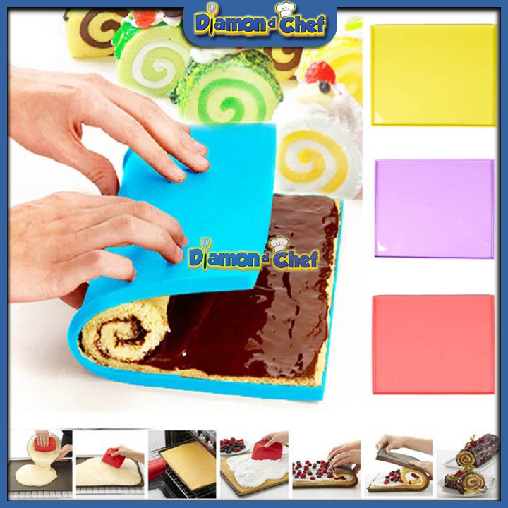 Tấm silicon cuộn bánh 30x25cm