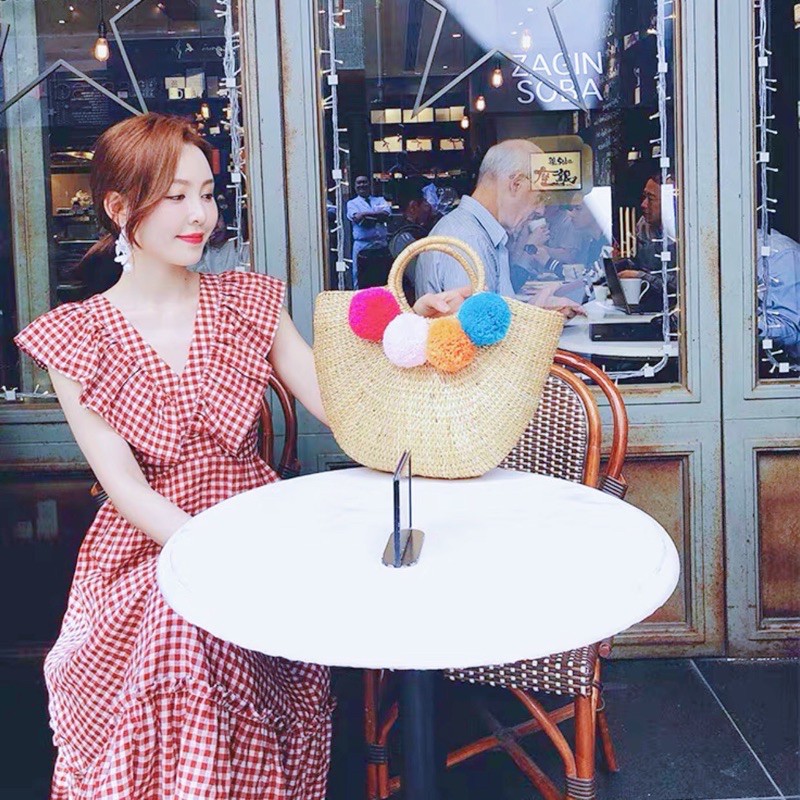 [HCM]Maxi caro đỏ phối bèo (kèm hình thật)