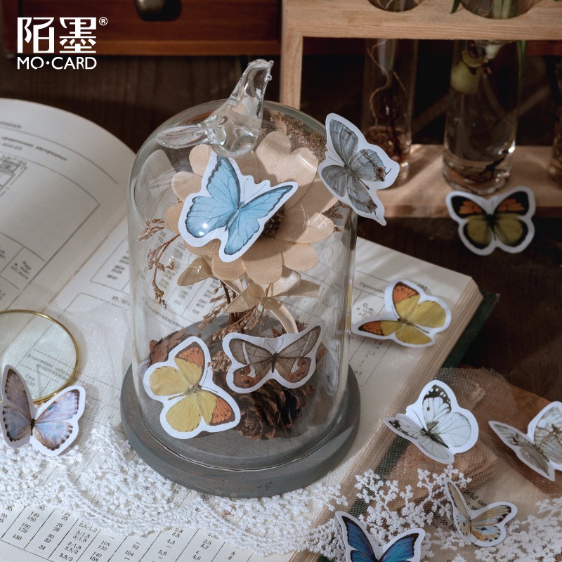 Bộ sticker/ Hình dán Kiểu Dáng Bươm Bướm 3D (46 Hình)