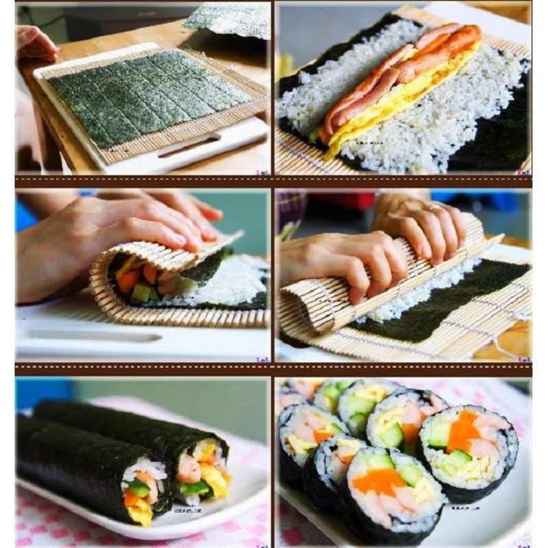 Mành tre cuộn cơm/sushi/kim bắp