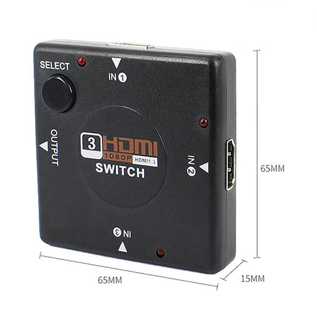 Bộ gộp HDMI 3 cổng vào 1 cổng ra (Đen)