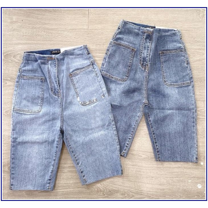 Quần jean NGỐ LỬNG 2 CÚC - 2 TÚI BẦU mẫu siêu hot - jean giãn NSHOP341