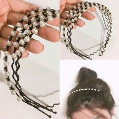 🌸 Bờm Sóng Đính Hạt Trai