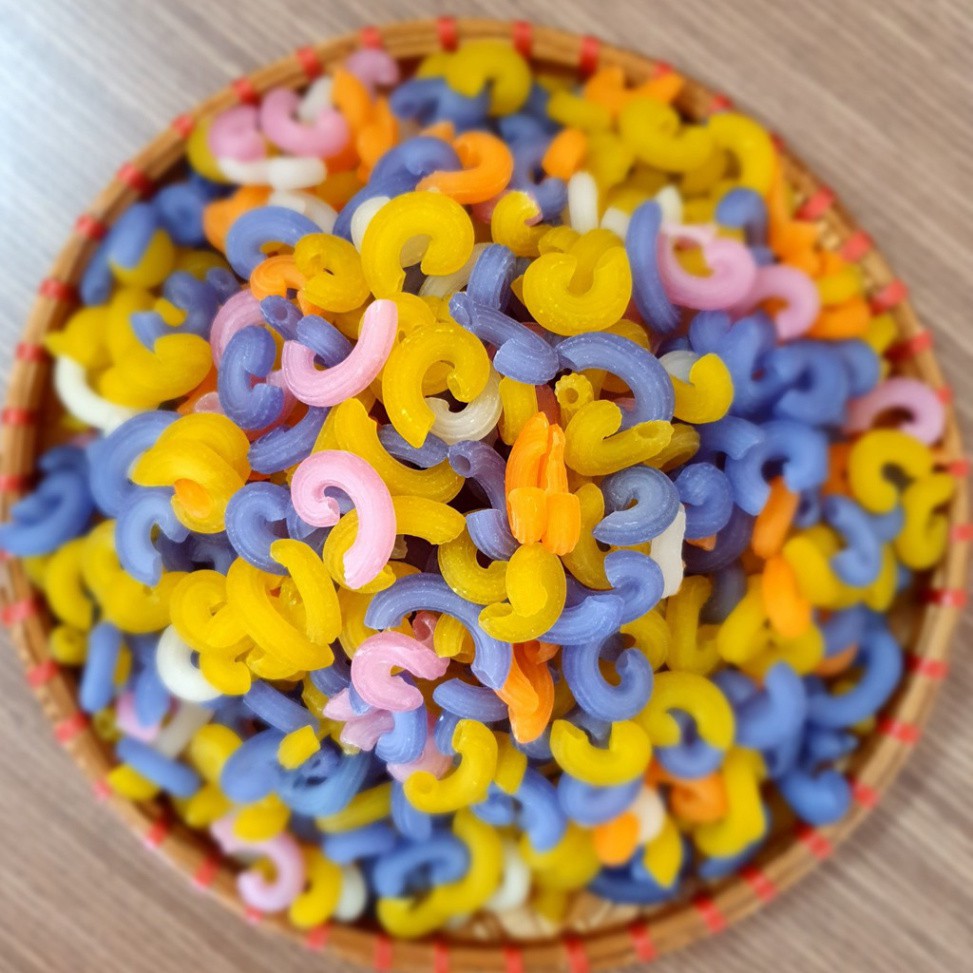 500g Nui Gạo Ngũ Sắc 100% màu từ rau quả tự nhiên