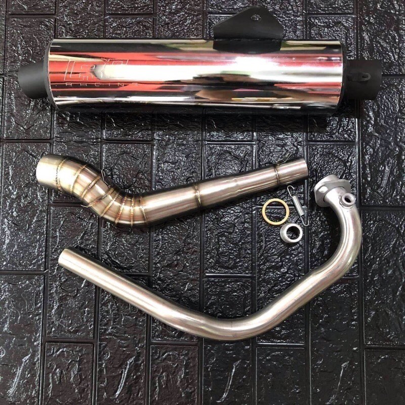 [HCM]Trọn bộ lon pô cbr pxl luôn cổ 2 khúc cho xe raider fi satriafi