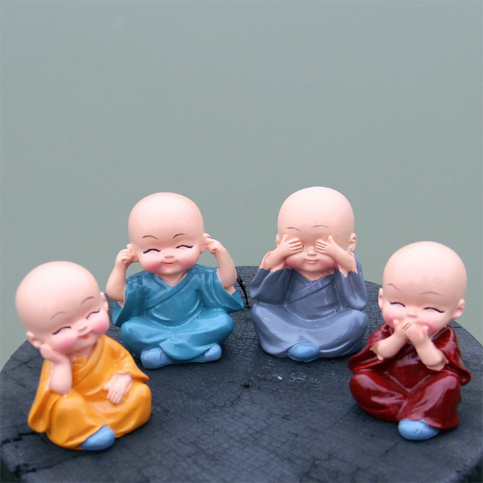Set 4 Tượng Phật Phong Thủy, Tượng tứ không (Có Hộp)