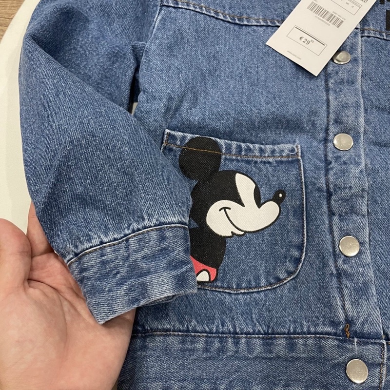 MH ÁO KHOÁC JEAN MICKY LÓT LÔNG CHO BÉ
