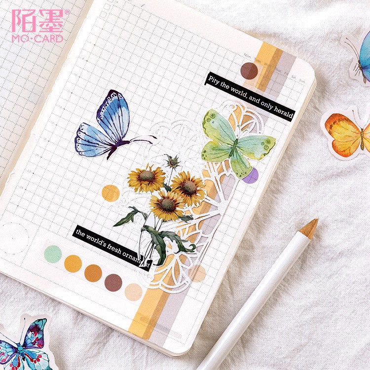 Bộ Sticker / Hình dán Hình Bươm Bướm (45 Hình)